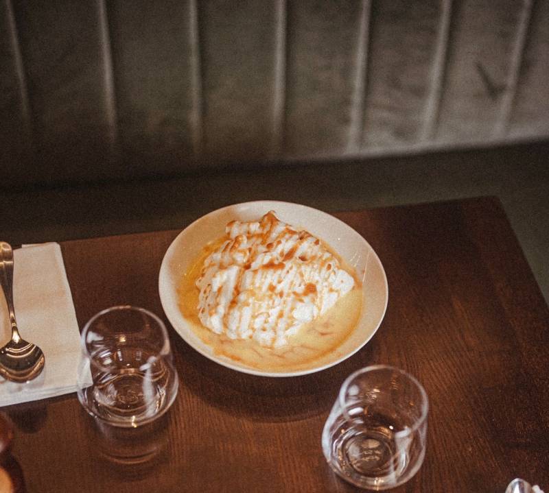 Continent flottant, crème anglaise vanillée