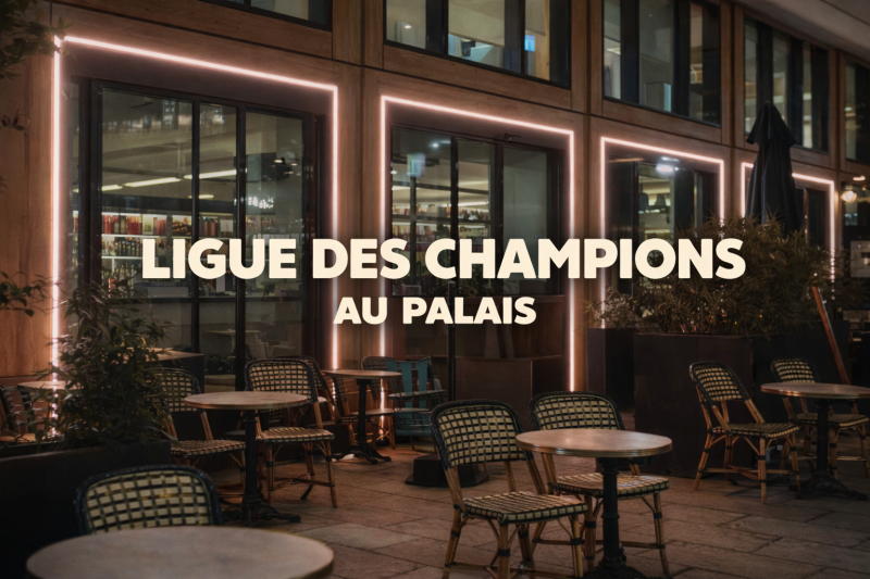Rediffusion de matchs de la ligue des champions près de la porte de Clichy, 17ème arrondissement, Porte de Saint Ouen, métro 13/14, restaurant le palais